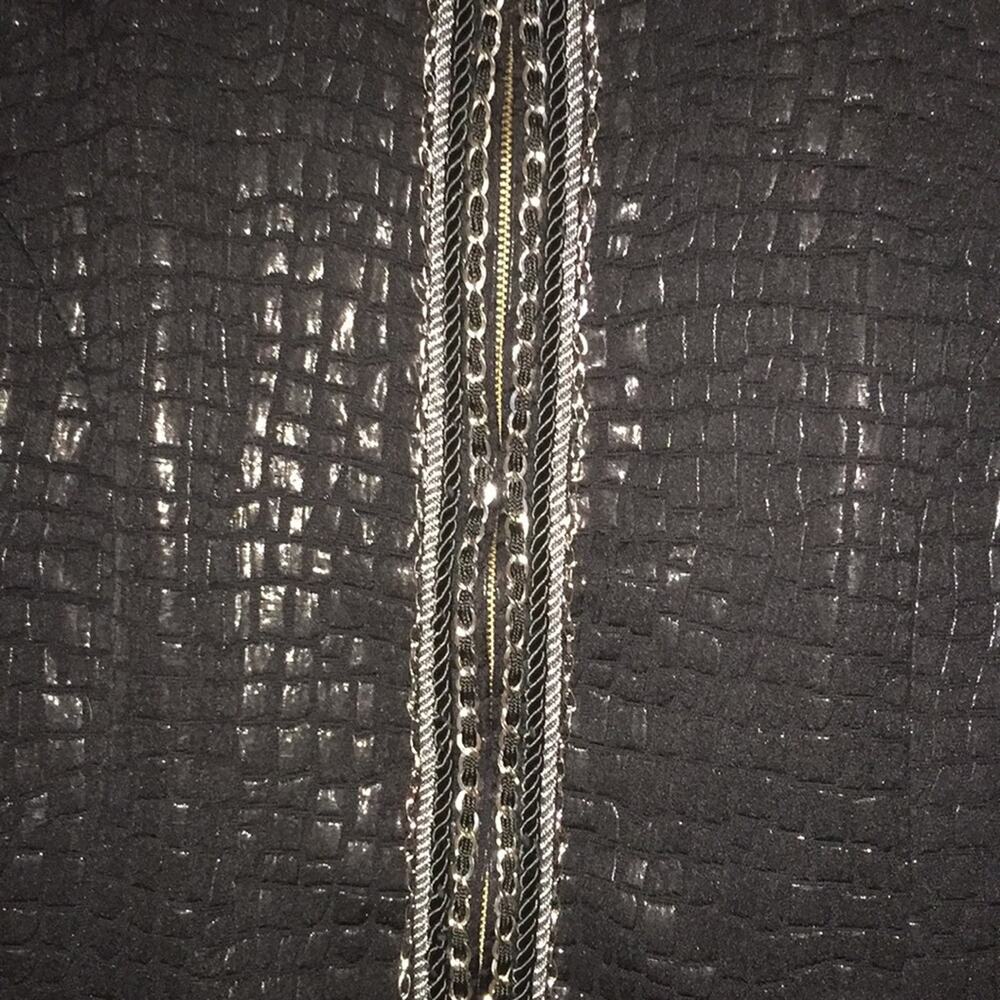 Chico's Alligator Pattern Black Jacket Size 2 - image 4